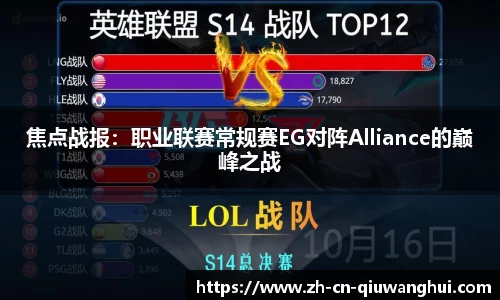 焦点战报：职业联赛常规赛EG对阵Alliance的巅峰之战